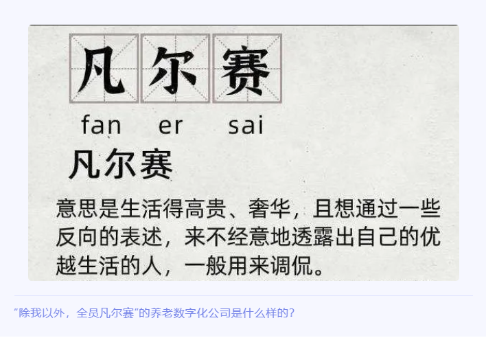 “除我以外，全員凡爾賽”的養(yǎng)老數(shù)字化公司是什么樣的？(圖1)